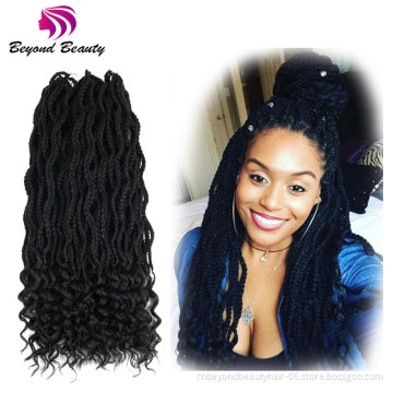 Factory Price 24inch wholesale wavy synthetic Hair Extensions senegalese twist hair 3X Box Crotchet Braids curly box braids